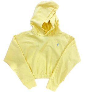 Polo Ralph Lauren Butter Yellow Thick Cotton Cropped Hoodie Girls XL16 | WMN XS
